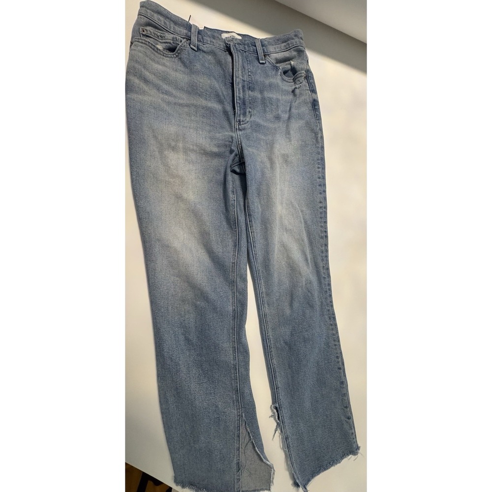 Pistola Lennon High Rise Cropped Jeans 30 Side Slit Raw Hem Blue P00016185OL